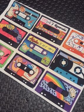 Nickelodeon Pillowcase Rugrats Ren & Stimpy CatDog Cassette Print Y2K